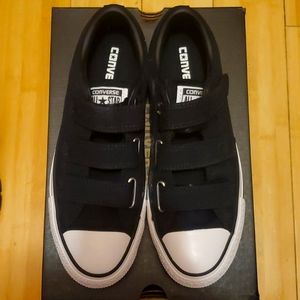 Black Converse All Stars with Velcro Straps